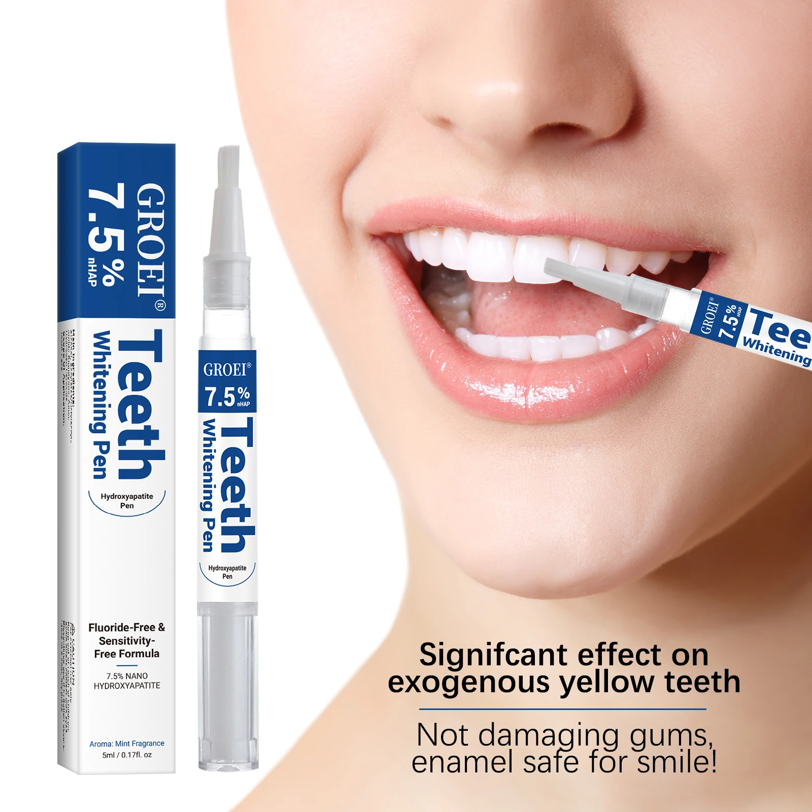 Teeth Whitening Paste - هيدروكسياباتيت تبييض الأسنان القلم المبهر الأبيض