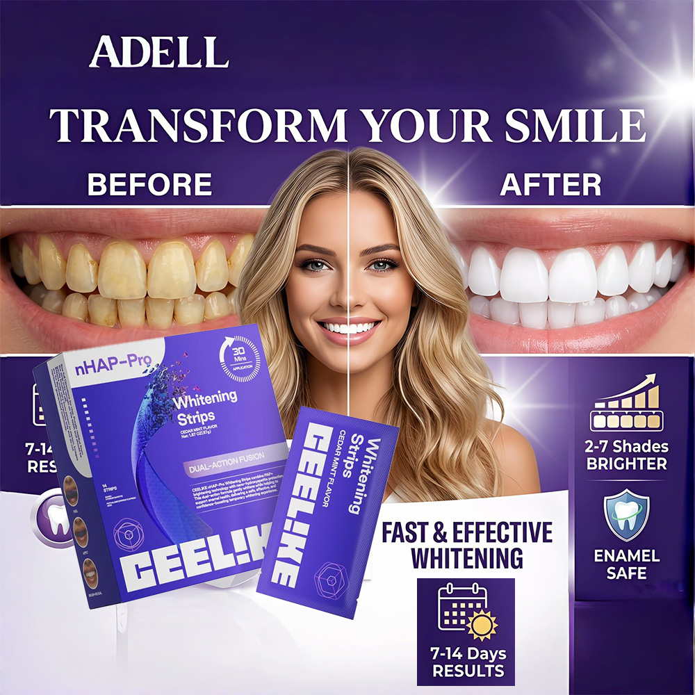 Teeth Whitening Strips Permanent - شرائط تبييض الأسنان باللون الأرجواني 14