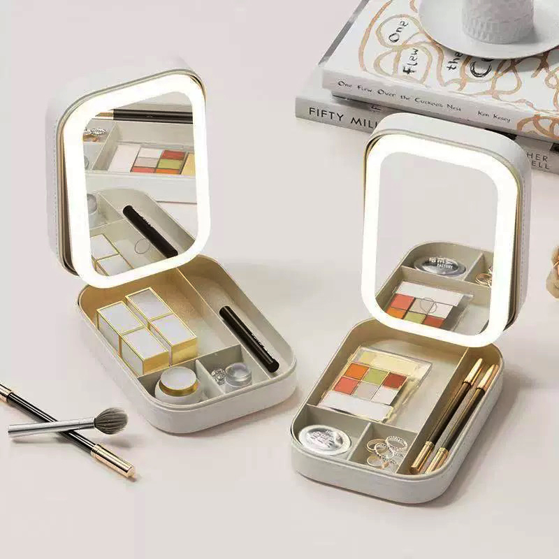 Led Mouth Tray - حقيبة مكياج ذكية LED مع مرآة