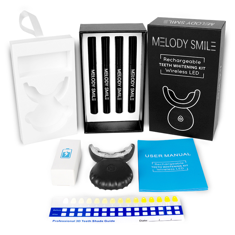 Teeth Whitening Logo - طقم تبييض الأسنان بالضوء الأزرق اللاسلكي