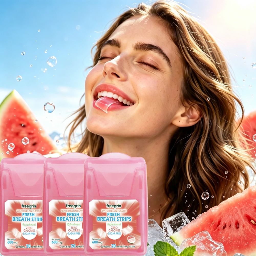 Teeth Whitening Strips Permanent - شرائط فريجرين المنعشة بنكهة البطيخ لتنقية