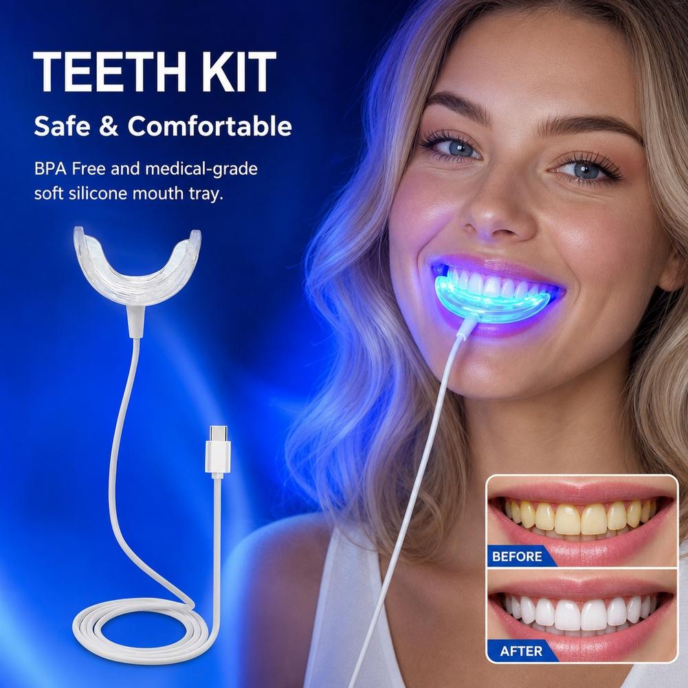 ضوء تبييض الأسنان بـ 16 مصباح  - مراجعة Led Mouth Tray وسعره