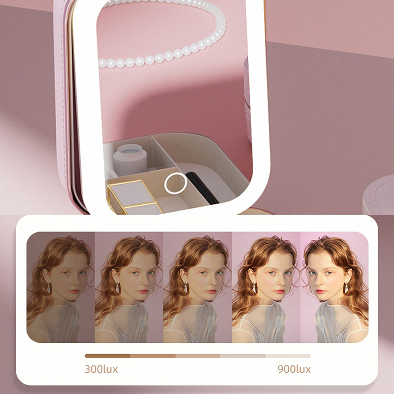 حقيبة مكياج LED مع مرآة للنساء - مراجعة Led Mouth Tray وسعره