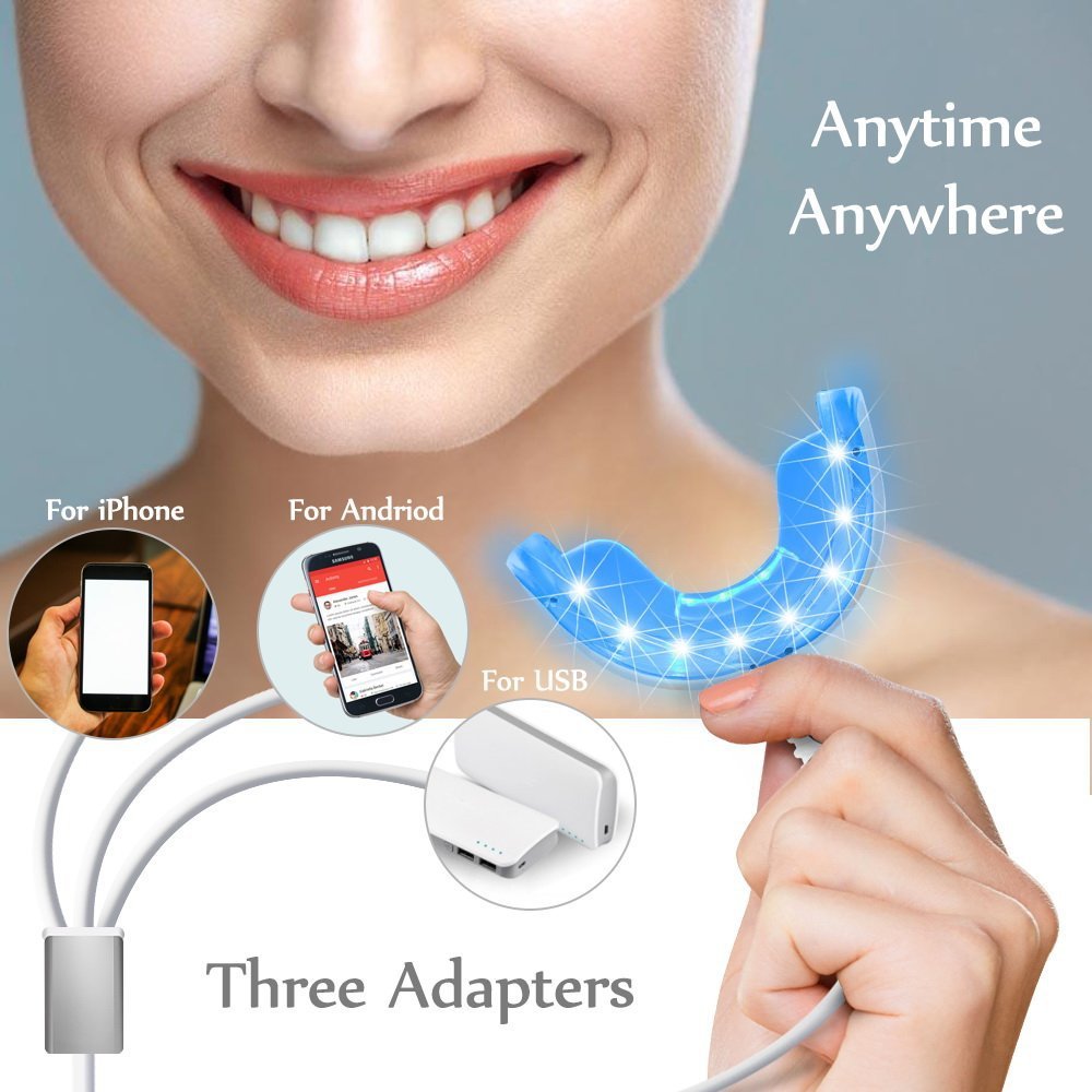 3 in1 أضواء تبييض الأسنان 16 L - مراجعة Led Mouth Tray وسعره