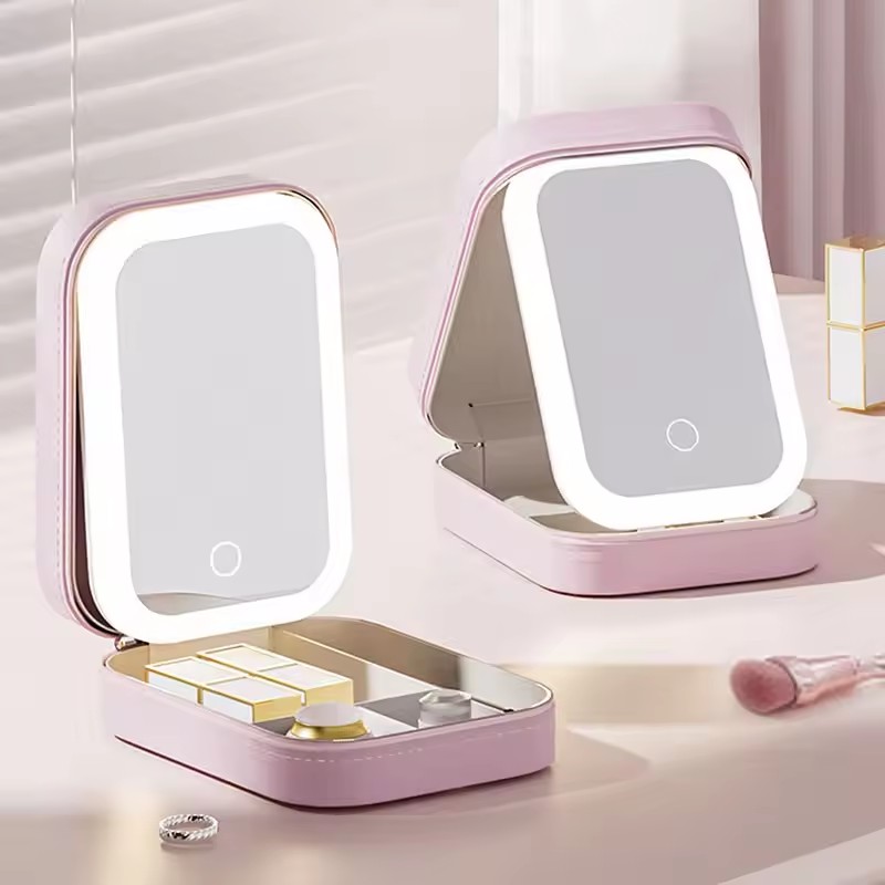 حقيبة مكياج ذكية LED مع مرآة ل - مراجعة Led Mouth Tray وسعره