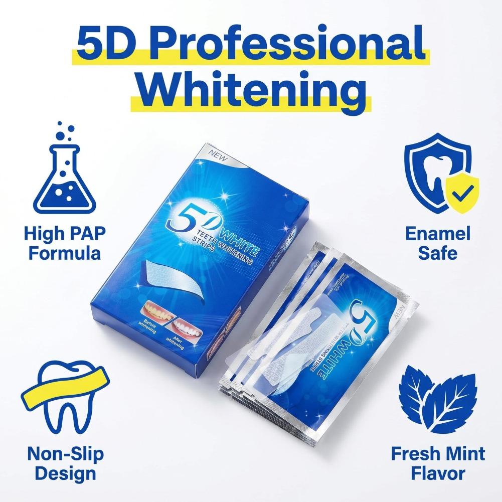 شرائط تبييض الأسنان الفعالة لم - مراجعة Teeth Whitening Strips Permanent وسعره