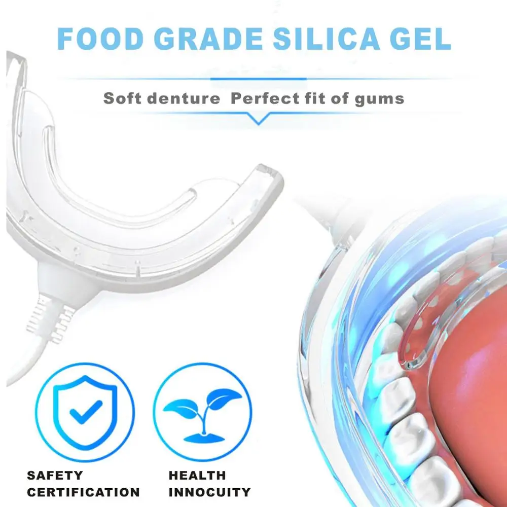 طقم تبييض الأسنان الاحترافي 16 - مراجعة Led Mouth Tray وسعره