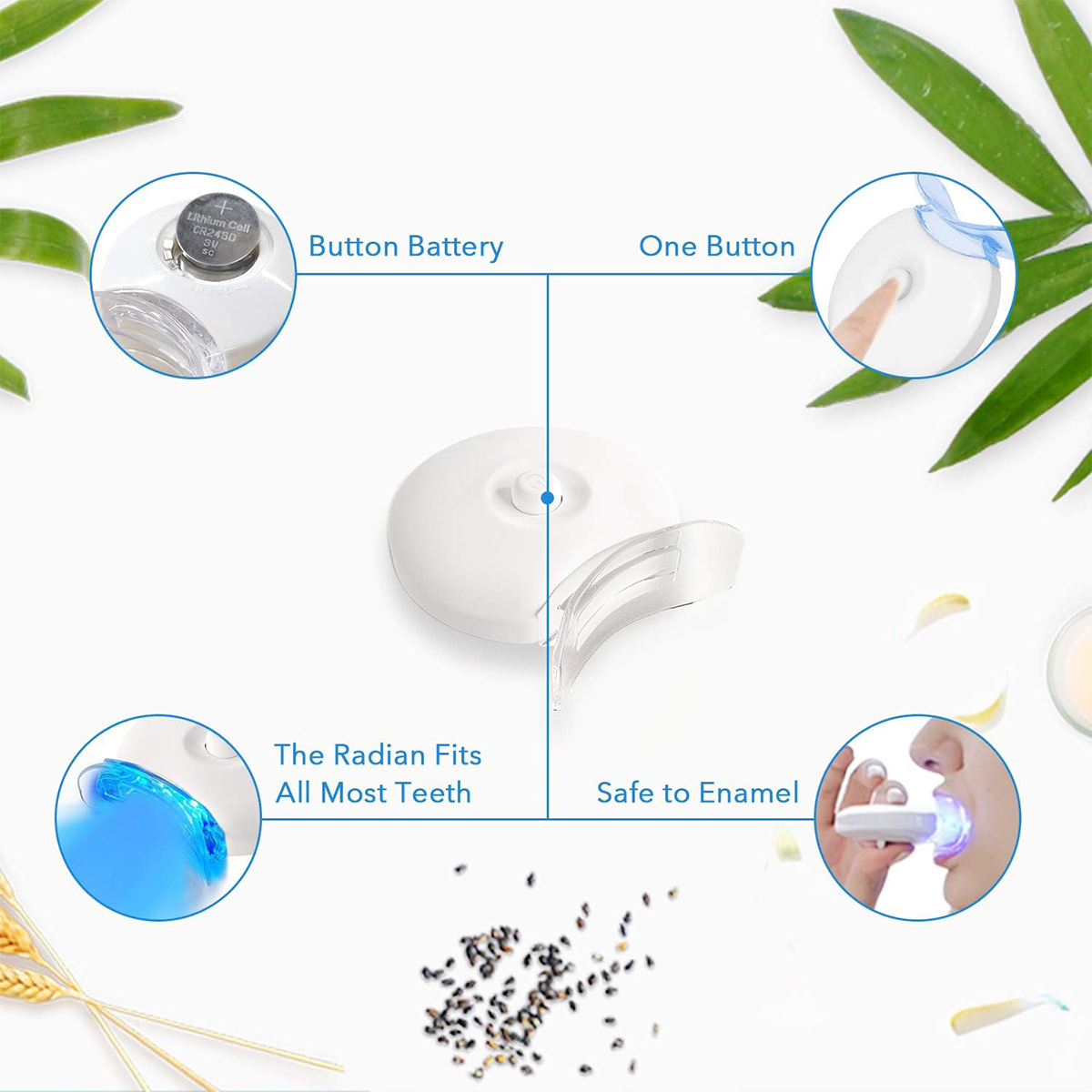 مجموعة تبييض الأسنان - 5X مبيض - مراجعة Led Mouth Tray وسعره