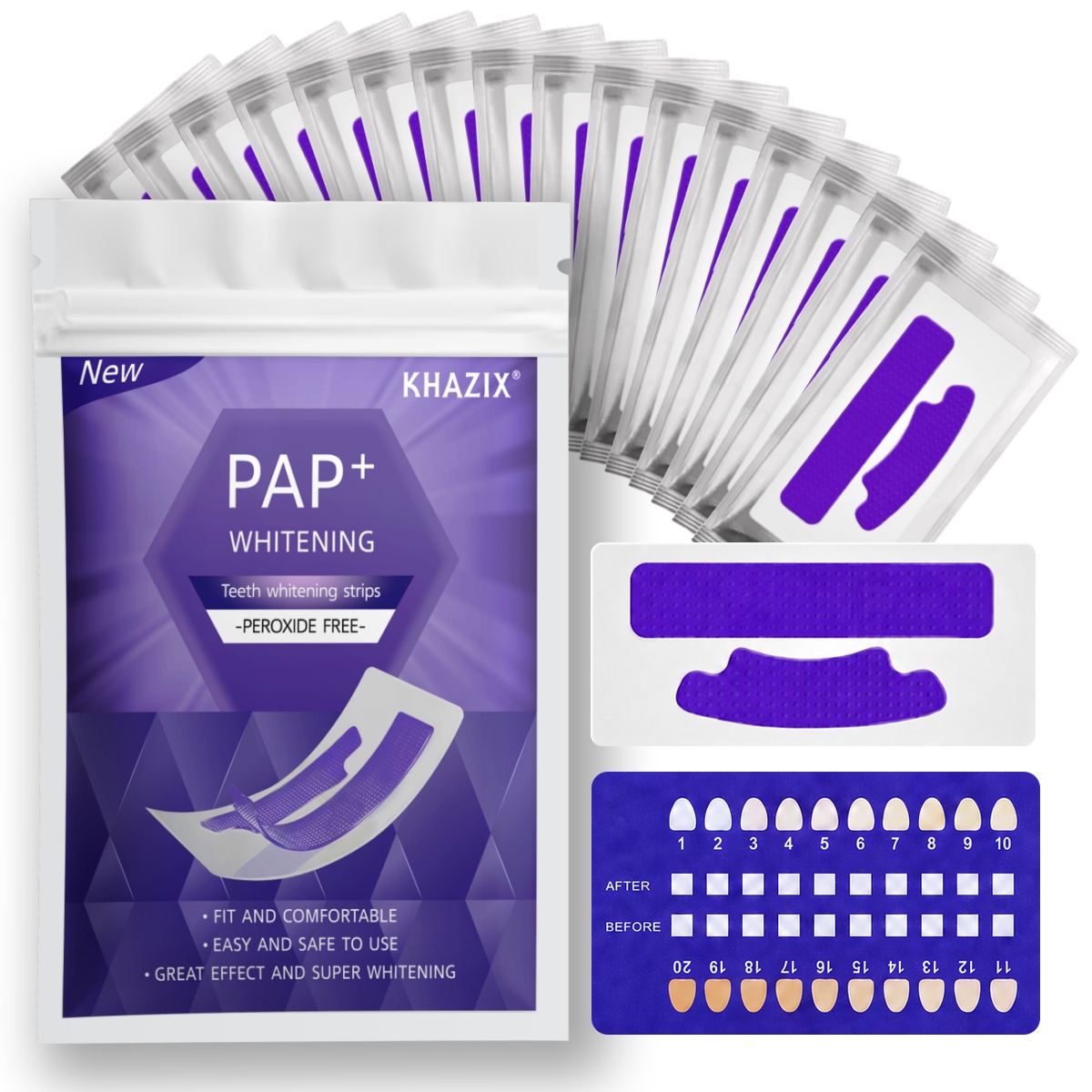 7 أزواج من شرائط تبييض الأسنان - مراجعة Teeth Whitening Strips Permanent وسعره