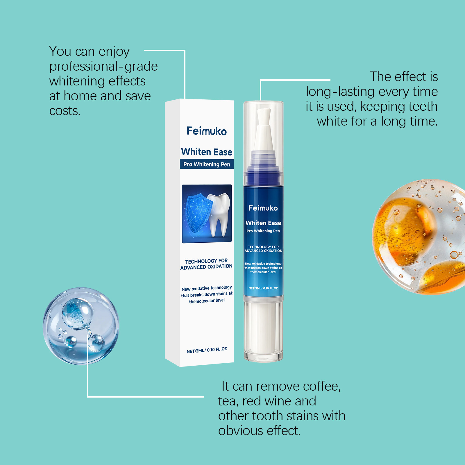 قلم تبييض الأسنان فيموكو 3 مل، - مراجعة Teeth Whitening Pens وسعره