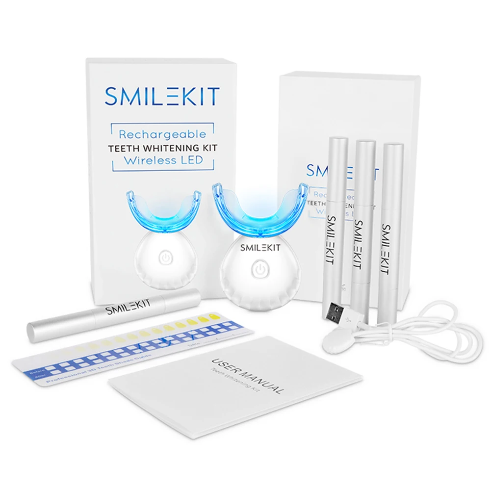 طقم تبييض الأسنان صغير 16 LED  - مراجعة Teeth Whitening Paste وسعره