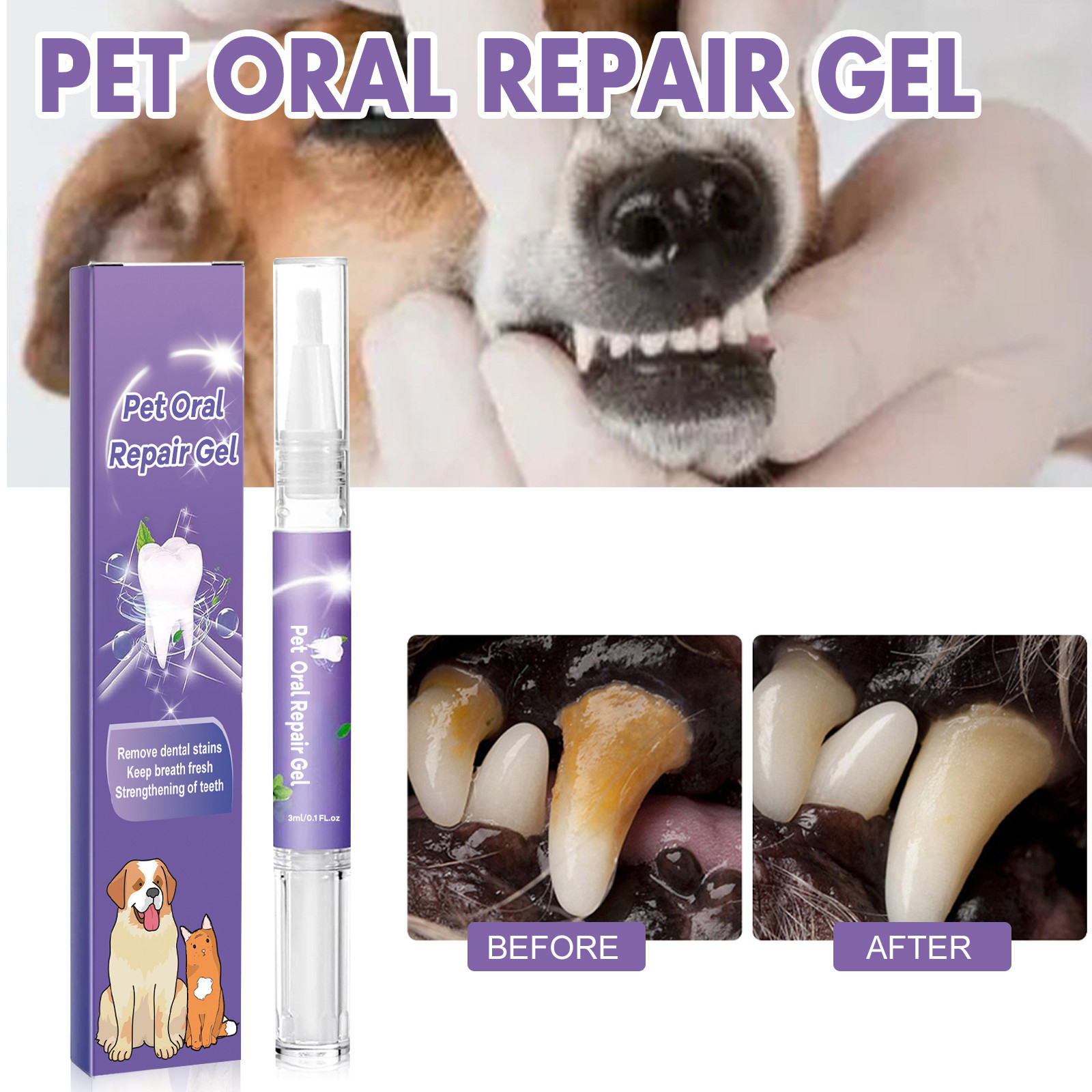 مستلزمات تنظيف الكلاب، جل للعن - مراجعة Teeth Whitening Gels وسعره