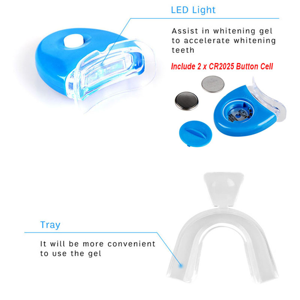 3/6/10 طقم تبييض الأسنان حقنة  - مراجعة Led Mouth Tray وسعره