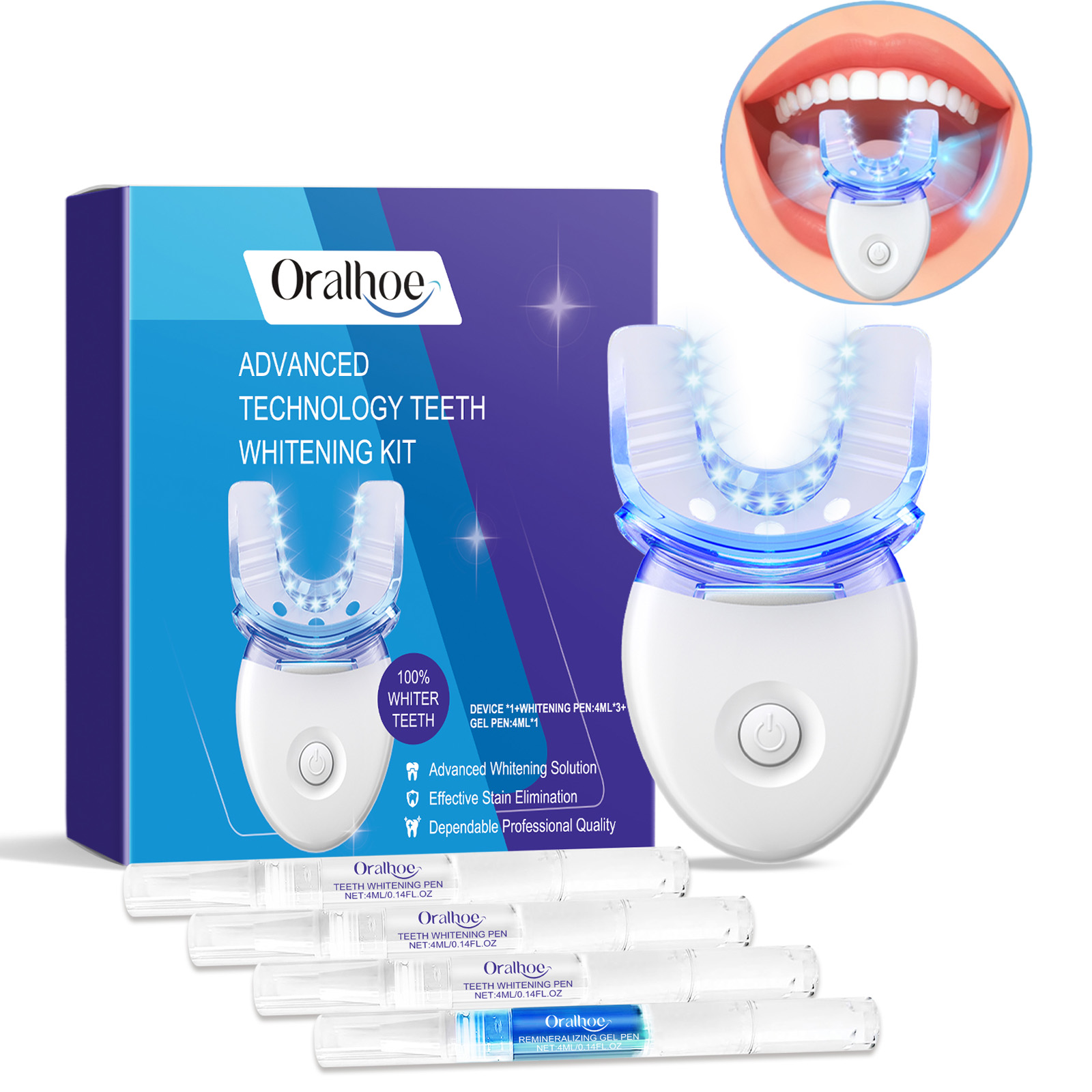 طقم إضاءة LED لتبييض الأسنان ا - مراجعة Teeth Whitening Paste وسعره