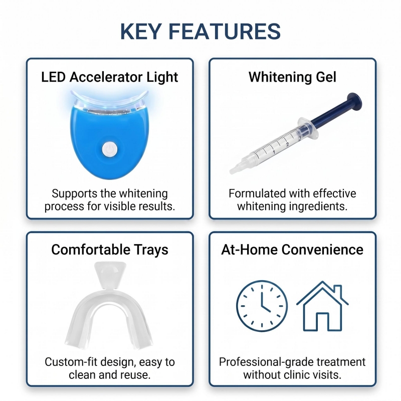 مجموعة تبييض الأسنان المحمولة، - مراجعة Led Mouth Tray وسعره